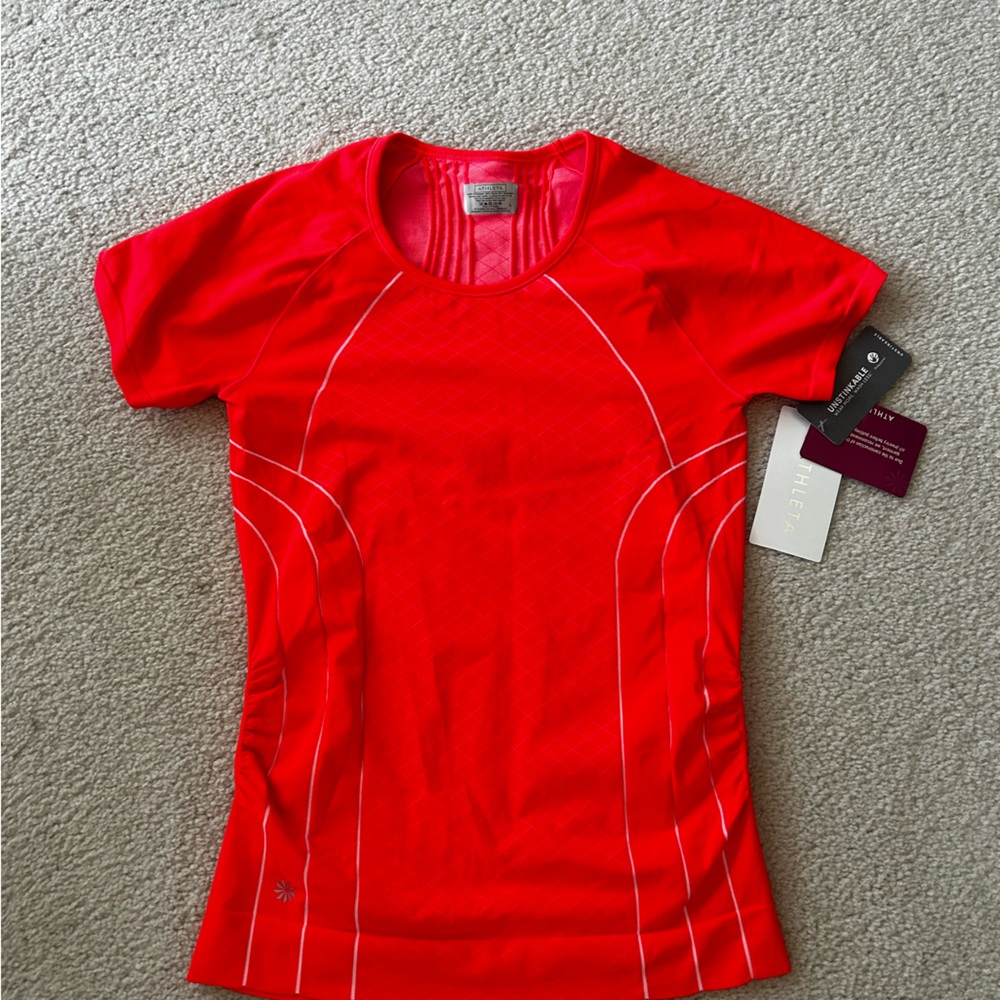 Athleta womens Finish Fast Line Tee NWT size L